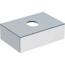   Geberit VariForm alsó szekrény pultra ültethető mosdóhoz 75x51 cm, 1 fiókkal, pakolófelülettel, magasfényű fehér 501.159.00.1