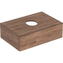   Geberit VariForm alsó szekrény pultra ültethető mosdóhoz 75x51 cm, 1 fiókkal, pakolófelülettel, hikoridió 501.162.00.1