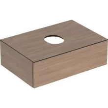   Geberit VariForm alsó szekrény pultra ültethető mosdóhoz 75x51 cm, 1 fiókkal, pakolófelülettel, tölgy 501.163.00.1