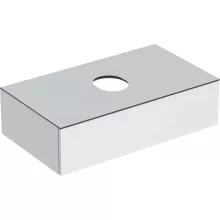   Geberit VariForm alsó szekrény pultra ültethető mosdóhoz 90x51 cm, 1 fiókkal, pakolófelülettel, magasfényű fehér 501.165.00.1