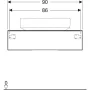 Geberit VariForm alsó szekrény pultra ültethető mosdóhoz 90x51 cm, 1 fiókkal, pakolófelülettel, magasfényű fehér 501.165.00.1