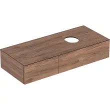   Geberit VariForm alsó szekrény pultra ültethető mosdóhoz 120x51 cm, 2 fiókkal, pakolófelülettel, hikoridió 501.174.00.1