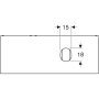 Geberit VariForm alsó szekrény pultra ültethető mosdóhoz 135x51 cm, 2 fiókkal, pakolófelülettel, matt láva 501.178.00.1