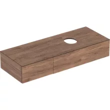  Geberit VariForm alsó szekrény pultra ültethető mosdóhoz 135x51 cm, 2 fiókkal, pakolófelülettel, hikoridió 501.180.00.1