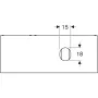 Geberit VariForm alsó szekrény pultra ültethető mosdóhoz 135x51 cm, 2 fiókkal, pakolófelülettel, hikoridió 501.180.00.1