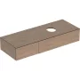 Geberit VariForm alsó szekrény pultra ültethető mosdóhoz 135x51 cm, 2 fiókkal, pakolófelülettel, tölgy 501.181.00.1