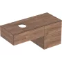 Geberit VariForm alsó szekrény pultra ültethető mosdóhoz 120x51 cm, 3 fiókkal, pakolófelülettel, hikoridió 501.186.00.1