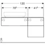 Geberit VariForm alsó szekrény pultra ültethető mosdóhoz 120x51 cm, 3 fiókkal, pakolófelülettel, hikoridió 501.186.00.1