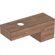   Geberit VariForm alsó szekrény pultra ültethető mosdóhoz 135x51 cm, 3 fiókkal, pakolófelülettel, hikoridió 501.192.00.1