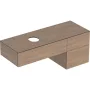 Geberit VariForm alsó szekrény pultra ültethető mosdóhoz 135x51 cm, 3 fiókkal, pakolófelülettel, tölgy 501.193.00.1
