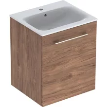   Geberit Selnova Square 1 ajtós mosdószekrény 55 cm, keskeny peremű mosdóval, hikoridió 501.250.00.1