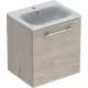 Geberit Selnova Square 1 ajtós mosdószekrény 60 cm, keskeny peremű mosdóval, világos hikoridió 501.255.00.1