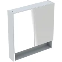   Geberit Selnova Square 2 ajtós tükrös szekrény 58,8x85 cm, magasfényű fehér 501.264.00.1