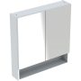 Geberit Selnova Square 2 ajtós tükrös szekrény 58,8x85 cm, magasfényű fehér 501.264.00.1