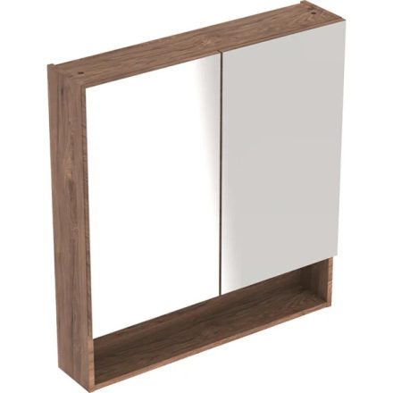 Geberit Selnova Square 2 ajtós tükrös szekrény 58,8x85 cm, hikoridió 501.266.00.1