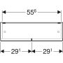 Geberit Selnova Square 2 ajtós tükrös szekrény 58,8x85 cm, hikoridió 501.266.00.1