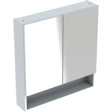   Geberit Selnova Square 2 ajtós tükrös szekrény 78,8x85 cm, magasfényű fehér 501.268.00.1