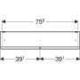 Geberit Selnova Square 2 ajtós tükrös szekrény 78,8x85 cm, hikoridió 501.270.00.1