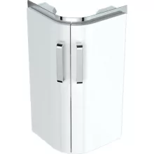   Geberit Selnova Compact 2 ajtós alsó szekrény sarok mosdóhoz 42,5x33 cm, fehér 501.484.00.1