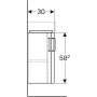 Geberit Selnova Compact 2 ajtós alsó szekrény sarok mosdóhoz 42,5x33 cm, fehér 501.484.00.1