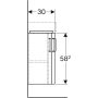 Geberit Selnova Compact 2 ajtós alsó szekrény sarok mosdóhoz 42,5x33 cm, fehér 501.484.00.1