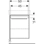 Geberit Selnova Compact 1 ajtós alsó szekrény mosdóhoz 50x36,7 cm, 
 fényezett világosszürke 501.491.00.1
