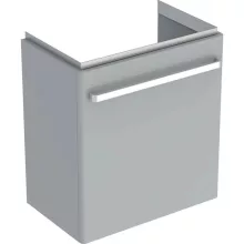   Geberit Selnova Compact 1 ajtós alsó szekrény mosdóhoz 55x36,7cm, fényezett világosszürke 501.493.00.1