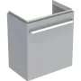 Geberit Selnova Compact 1 ajtós alsó szekrény mosdóhoz 55x36,7cm, fényezett világosszürke 501.493.00.1