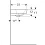 Geberit Selnova Compact 55x37 cm mosdó túlfolyóval, fehér 501.509.00.7