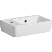   Geberit Selnova Compact balos 40x25 cm kerámia kézmosó túlfolyóval, fehér 501.518.00.7