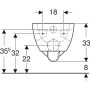 Geberit Selnova fali WC, mélyöblítésű, részben zárt forma, Rimfree 501545011 (501.545.01.1)