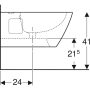 Geberit Selnova Square fali bidé túlfolyóval, részben zárt forma 501.547.01.1