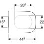 Geberit Selnova Square felső rögzítésű WC-ülőke, lecsapódásgátlós 501.556.01.1