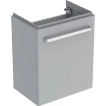   Geberit Selnova Compact 1 ajtós alsó szekrény mosdóhoz 55 cm, szerviztérrel, fényezett világosszürke 501.614.42.1