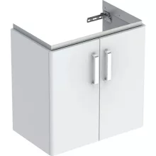   Geberit Selnova Compact 2 ajtós alsó szekrény mosdóhoz 59.7x39.7 cm, fényezett fehér 501.658.01.1