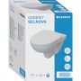 Geberit Selnova Rimfree mélyöblítésű fali WC csésze 35,5x53 cm, Duroplast ülőkével, fehér 501.751.00.1