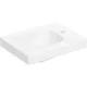 Geberit iCon Light kézmosó 38x28 cm, jobb oldali csaplyukkal, túlfolyó nélkül, matt fehér 501.830.JT.1