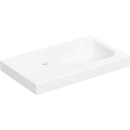 Geberit iCon Light kézmosó 53x31 cm, bal oldali csaplyukkal, túlfolyó nélkül, matt fehér 501.833.JT.1