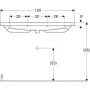 Geberit Acanto fehér mosdó, 120x48 cm 501.880.00.7