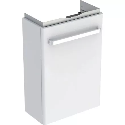 Geberit Selnova Compact 1 ajtós alsó szekrény kézmosóhoz 45 cm, rövidített kivitel, fényezett fehér 501.925.01.1