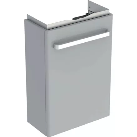 Geberit Selnova Compact 1 ajtós alsó szekrény kézmosóhoz 45 cm, rövidített kivitel, fényezett világosszürke 501.925.42.1