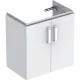Geberit Selnova Compact 2 ajtós alsó szekrény mosdóhoz 65 cm, szerviztérrel, fényezett fehér 501.956.01.1