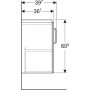 Geberit Selnova Compact 2 ajtós alsó szekrény mosdóhoz 65 cm, szerviztérrel, fényezett fehér 501.956.01.1