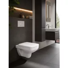Geberit Selnova Square Rimfree mélyöblítésű fali WC készlet WC-ülőkével 501.961.00.1