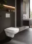 Geberit Selnova Square Rimfree mélyöblítésű fali WC készlet WC-ülőkével 501.961.00.1