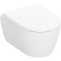 Geberit iCon mélyöblítésű fali WC készlet WC-ülőkével, rövidített kivitel, Rimfree, matt fehér 