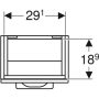 Geberit Selnova Square egy ajtós szekrény kézmosóhoz 32,3x55,7 cm, magasfényű fehér 502.730.00.1