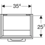 Geberit Selnova Square egy ajtós szekrény kézmosóhoz 38,6x55,7 cm, magasfényű fehér 502.734.00.1
