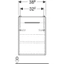 Geberit Selnova Square egy ajtós szekrény kézmosóhoz 38,6x55,7 cm, magasfényű fehér 502.734.00.1