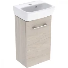   Geberit Selnova Square 1 ajtós 36x28x65,2 cm mosdószekrény kézmosóval, világos hikoridió 502.745.00.1